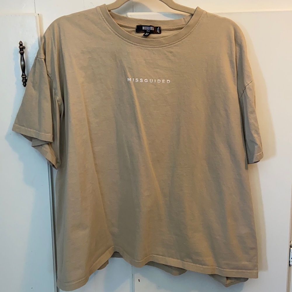 Missguided Plus Tshirt Tan US 20